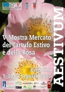 Programma completo alla pagina http://www.valnerinaonline.it/notizia/CASCIA/14162/AESTIVUM_V_Mostra_Mercato_del_Tartufo_Estivo_e_della_Rosa_a_Cascia_e_Roccaporena.html